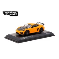 Tarmac Works X Minichamps Porsche Cayman GT4 RS Pastel Orange (1:64)