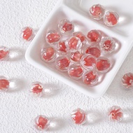 Lampwork Kaca Gula Jantung Manik Tembikai Manik Tanglung Manik Import Buatan Tangan DIY Bahan Manik 