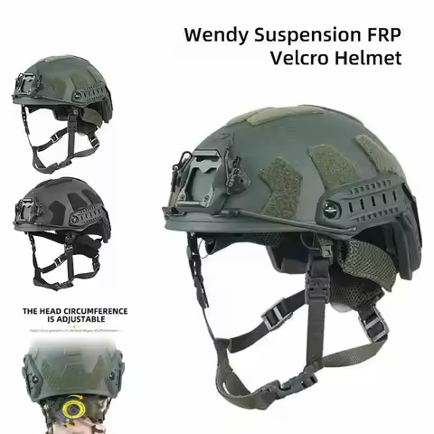 FAST Tactical Helmet FRP Velcro Ballistic Helmet High Cut Wendy Suspension With Double-Lineed Adjust