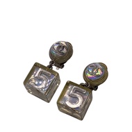 二手香奈兒 Coco Mark No. 5耳環，品牌配件，珠寶，銀飾