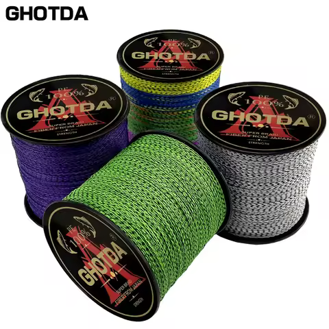 Ghotda 4 Strands 300M Multicolor Braided Fishing Line Invisible Spotted Sea Saltwater Carp Fishing W