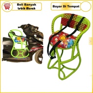 Boncengan Motor Matic Rotan Full Lilitan dan Sabuk / Boncengan Anak Tempat Duduk Bayi dan Balita / K