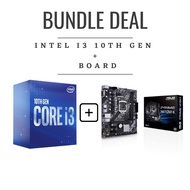 Asus Prime H410M-K LGA1200 Motherboard + Intel 10th Gen Core i3 10100F/10105F LGA1200 Processor- Com