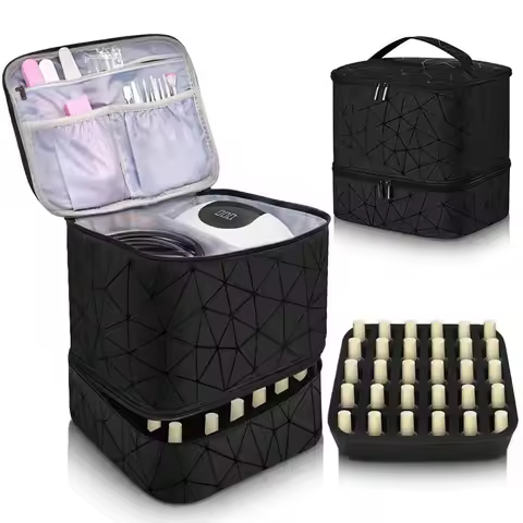 Nail Polish Storage Bag Essential Oil Bag Portable Cosmetic Nail Care Kit Nail Care Tool Storage Box