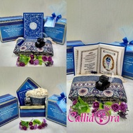 souvenir tahlilan dengan buku yasin-sajadah dan tasbih 40 hari/100hari