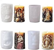 4pcs Multifunctional Witch Castle Silicone Mold Gothic Aromatherapy Soap Mold High Detail Silicone M