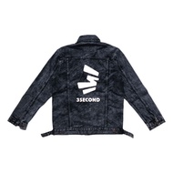 Hypocrite Official Store | - Snow Black Sandwosh 3SECOND Printed Denim Jean Jacket - Men's Premium S