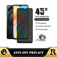 LAYAR PROMO Tempered Glass Privacy Screen OPPO A18 Anti-Scratch Spy Glass 9D Full