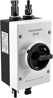 Heschen Photovoltaic DC Isolator Solar Switch, GF40, 32A 1200VDC, 4P, IP66 Solar Combiner Box, for O