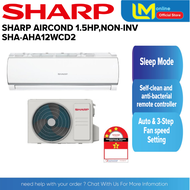 SHARP AIRCOND 1.5HP, NON-INV - SHA-AHA12WCD2