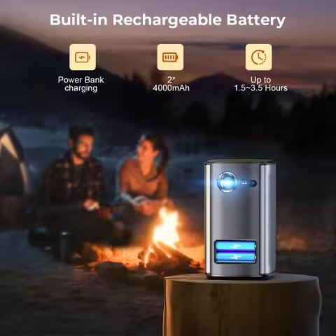BYINTEK P70 Rechargeable Pico Pocket Portable Smart Android Home Theater Mini 4K 3D WIFI DLP Project