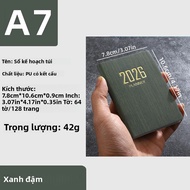 Mini Di Động A7 Tiếng Anh Kế Hoạch Sách 2026 Lịch Trình Hàng Ngày Với Mỏng Lịch Hàng Tuần 64 Tờ 128