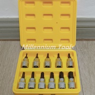 MTOOLS 11Pcs Tamper Torx Bit Socket Set (5 Point)