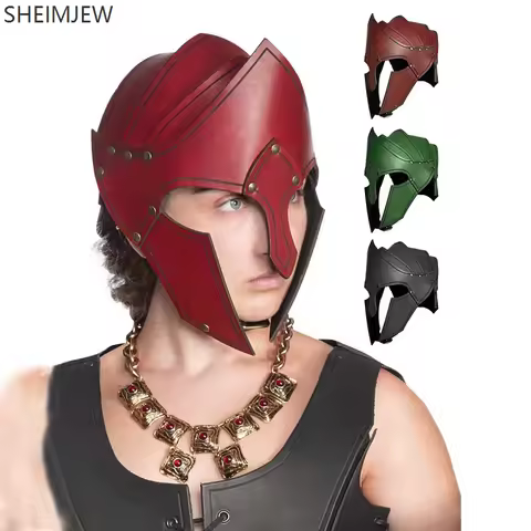 Vintage Nordic Viking Dragon Knight Pu Mask Fantasy Warrior Elf Helmet Medieval Renaissance Cosplay 