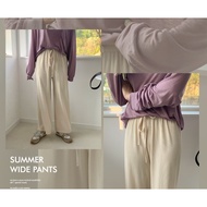 ️ Korean Women's Clothing Online Shooting 98doci Cool Ribbed Trousers Wide Leg Pants