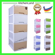 5 Tier plastic Drawer Cabinet / Laci Almari DIY plastic Twins Dolphin 232/5