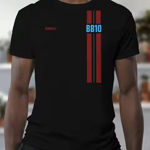Burnley T Shirt BB10 Turf Moor Stadium Postcode Organic