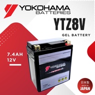YTZ8 YTZ8V YOKOHAM( 12V 7.4AH ) BATTERY GEL R25 XMAX250 REBEL500 ZZR KLX150 K250 RFS150 DEMAK DZM200