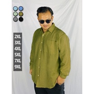 KEMEJA Jumbo Plain Shirt Cool Men's Shirt Big Size 2xl 3xl 4xl 5xl 7xl 9xl