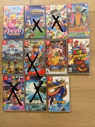 switch遊戲碟 碧姬公主 表演時刻/索尼克 超級巨星/Super Mario party/家庭訓練機/寶可夢傳說阿爾宙斯/超級瑪利歐 奧德賽/Pokémon Tournament DX/Super