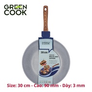 Chảo chống dính đáy từ chảo đúc men đá xanh sapphire Green Cook GCP09-IH công nghệ Hàn Quốc