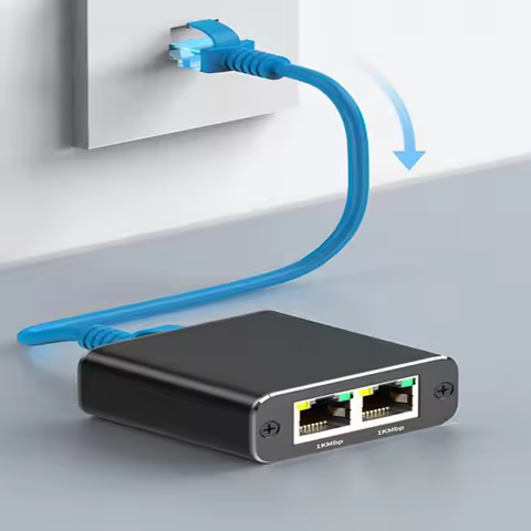 RJ45 Ethernet Cable Splitter One To Two Gigabit Network Cables LAN Switch Splitters For Cat5/5e/Cat6