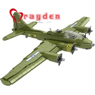 B-17 Model Kit 886 Pieces Blocks WW2 Military Building Set Flying Fortress Airplane for Ages 6+ Comp