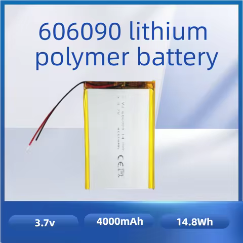 4000mAh 3.7V Lithium Polymer Battery | 606090 Rechargeable Li-Po Cell – Soft Pack 6060100 126090 126