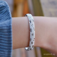 Starry Silver Bracelet9999Pure silver bracelet for women, Korean style silver jewelry, simple open b