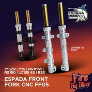 BIG BIKER Fork Lay CNC Espada Lower 1.5 Gold Tube Y15 Y16 ABS LC135 4S 4Speed RSX RS150 NVX155 Fork 