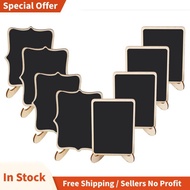 Mini Chalkboard Signs, 20 Pack Framed Small Chalkboard Labels with Easel Stand, Wooden Blackboard fo