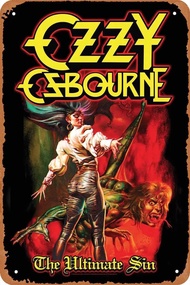 LICAIXII Look Metal Sign Ozzy Osbourne Music Poster for Bar Man Cave Office Bedroom Home Wall Art De