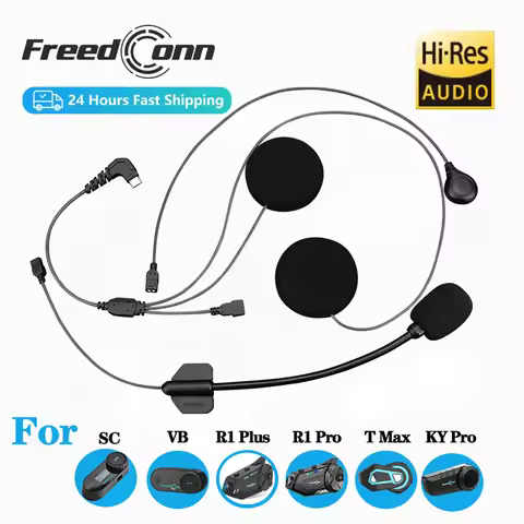 Motorcycle Intercom D6 Hi Rex Earphone Mic Accessories for Freedconn intercom T Com VB SC T Max Ky P