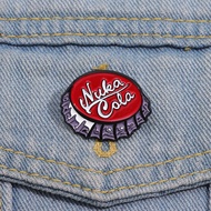 "Nuka Cola" Bottle Cap Enamel Brooch Radiation Video Game Alloy Badge Fashion Pin Collection Gift Je