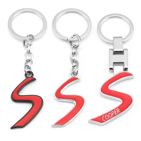 Car Keychain S Keyring Metal Key Chain Ring Holder Badge for BMW Mini John Cooper works S One JCW Cl