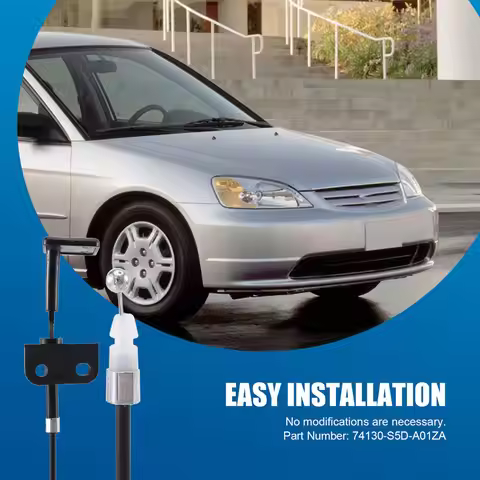 Car Engine Hood Release Cable With Handle For Honda Civic 2/4 Door 2001-2005 74130-S5D-A01ZA