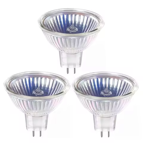 3-Pieces 12V 10W 35W 50W MR16 Halogen Light Bulbs Reflector Fiber Optic Light Bulb Ceiling Mount Spo