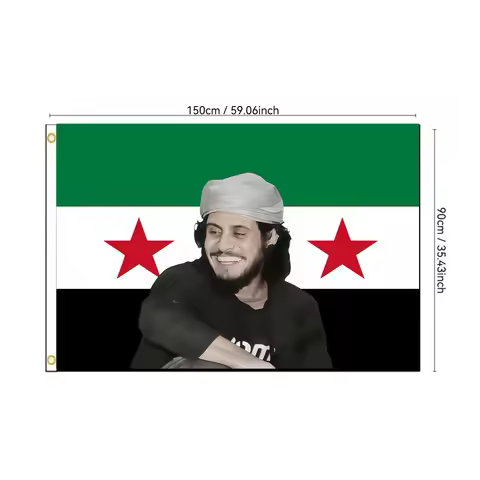 Syrian Peace Flag 3x5ft, Symbol of Hope and Support, Digital Printed Polyester Banner for Outdoor Ga