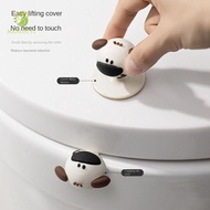 MXMUSTY1 Toilet Lifting Device, Anti-dirty Cartoon Animals Cartoon Toilet Lid Lifter, Cute Self-Adhesive Animal Shape Non-slip Toilet Seat Handle Water Closet