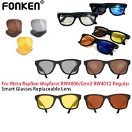 Fonken Anti-Scratch Replacement Lenses RW4006 Meta RayBan Wayfarer RW4012 50mm Sunglasses Lenses
