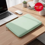 Baona BN-Q001 13-14 Inch Mint Green PU Leather Laptop Sleeve  Baona BN-Q001 Sarung PU Kulit Hijau Pu