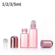 1ml 2ml 3ml 5ml Rose Gold Roller Ball Bottle Pink Perfume Essential Oil Bottle Round Cover Bottle For Travel