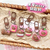 Tanned Kitty Keychain - Cute Black Kitty Bag Charm - Pin Doll Pendant Girl Friend Gift Cute