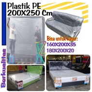 plastik 200x250 plastik pembungkus kasur springbed 200 cm / plastik