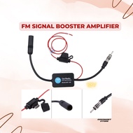 FM SIGNAL BOOSTER AMPLIFIER 12V Car FM Radio Player Receiver AM/FM Antena Kereta Signal Kuat