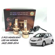 ☆LED☆ 2PCS Mentol Lampu Hadapan LED 3 Warna (H4) Untuk Honda Jazz GE (2009–2014)/LED HEADLIGHT BULB 