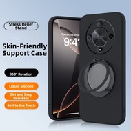 Honor X9b Silicone Protective Case Anti-Fall with Stand Mens Womens Soft B5g Shockproof Cover Compat