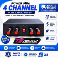 4 Channel 5 mini power amplifier free aux Cable power amplifier 4 channel