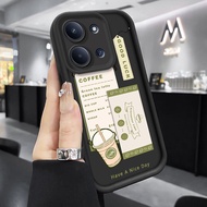 For  Xiaomi Redmi 15C 14C 13C Case Redmi 15C 15c 4G 6.9" 2025 Trendy Design Label Coffee cup Phone C