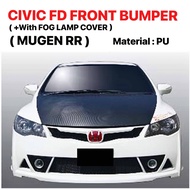 HONDA CIVIC FD ( MUGEN RR ) FRONT BUMPER + FOG LAMP COVER Set ( Material : PU1069 ) / BODYKIT BODY K